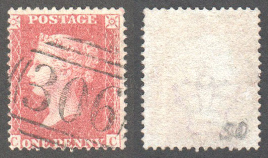 Great Britain Scott 20 Used Plate 50 - CC (P) - Click Image to Close